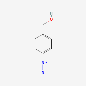 molecular formula C7H7N2O+ B1203784 4-(羟甲基)苯重氮 CAS No. 78246-53-4