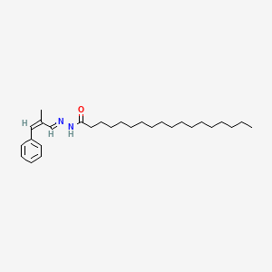 molecular formula C28H46N2O B12037856 N-[(E)-[(Z)-2-methyl-3-phenylprop-2-enylidene]amino]octadecanamide 