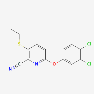 molecular formula C14H10Cl2N2OS B1203788 6-(3,4-Dichlorophenoxy)-3-(ethylthio)-2-pyridinecarbonitrile CAS No. 99908-88-0