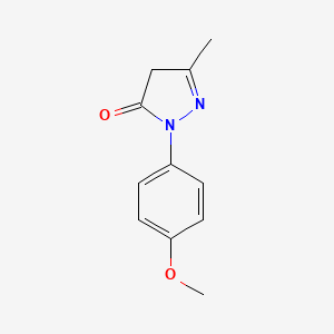 molecular formula C11H12N2O2 B1203807 1-(4-甲氧基苯基)-3-甲基-1H-吡唑-5(4H)-酮 CAS No. 60798-06-3
