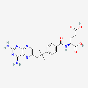 molecular formula C22H25N7O5 B1203812 10,10-Dimethyl-10-deazaaminopterin CAS No. 80576-88-1
