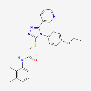 molecular formula C25H25N5O2S B12038190 N-(2,3-dimethylphenyl)-2-{[4-(4-ethoxyphenyl)-5-(pyridin-3-yl)-4H-1,2,4-triazol-3-yl]sulfanyl}acetamide 