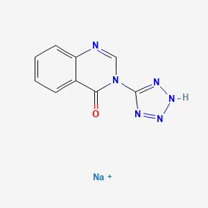 molecular formula C9H6N6NaO+ B1203824 4(3H)-Quinazolinone, 3-(1H-tetrazol-5-yl)-, sodium salt CAS No. 87693-14-9
