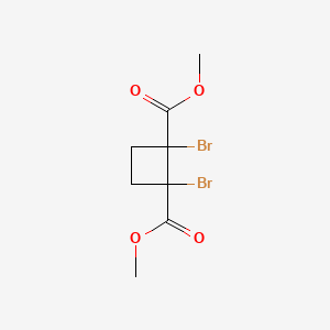 molecular formula C8H10Br2O4 B12038304 1,2-Cyclobutanedicarboxylic acid, 1,2-dibromo-, dimethyl ester, cis- CAS No. 10358-76-6