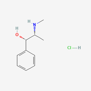 molecular formula C10H16ClNO B1203835 2-Methylamino-1-phenylpropan-2-ol hydrochloride CAS No. 134-71-4