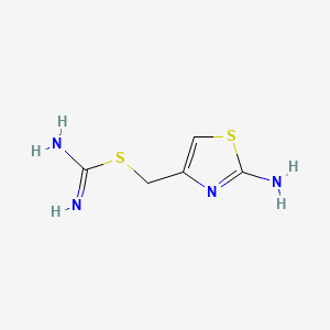 molecular formula C5H8N4S2 B1203838 (2-Amino-1,3-thiazol-4-yl)methyl carbamimidothioate CAS No. 20166-91-0