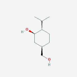 molecular formula C10H20O2 B120384 Cyclohexanemethanol, 3-hydroxy-4-(1-methylethyl)-, (1R,3R,4S)-(9CI) CAS No. 140860-15-7