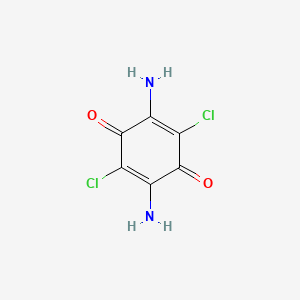 molecular formula C6H4Cl2N2O2 B1203840 p-Benzoquinone, 2,5-diamino-3,6-dichloro- CAS No. 3908-48-3