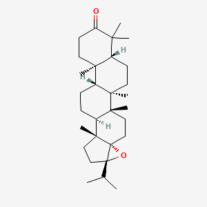 molecular formula C30H48O2 B1203845 17beta,21beta-Epoxyhopan-3-one CAS No. 131985-08-5