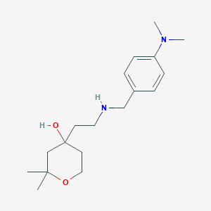 molecular formula C18H30N2O2 B1203850 4-[2-[[4-(Dimethylamino)phenyl]methylamino]ethyl]-2,2-dimethyl-4-oxanol 