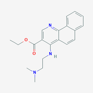 molecular formula C20H23N3O2 B1203858 4-[2-(Dimethylamino)ethylamino]-3-benzo[h]quinolinecarboxylic acid ethyl ester 