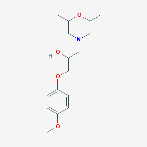 molecular formula C16H25NO4 B1203864 1-(2,6-二甲基-4-吗啉基)-3-(4-甲氧基苯氧基)-2-丙醇 