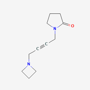 B1203872 2-Pyrrolidinone, 1-(4-(1-azetidinyl)-2-butynyl)- CAS No. 75179-75-8