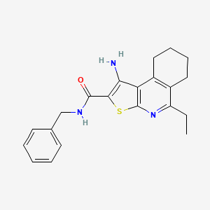 molecular formula C21H23N3OS B12038932 1-amino-N-benzyl-5-ethyl-6,7,8,9-tetrahydrothieno[2,3-c]isoquinoline-2-carboxamide 