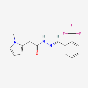 molecular formula C15H14F3N3O B12038976 2-(1-Methyl-1H-pyrrol-2-yl)-N'-(2-(trifluoromethyl)benzylidene)acetohydrazide CAS No. 314070-97-8