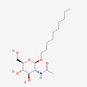 molecular formula C18H35NO6 B120390 N-[(2R,3R,4R,5S,6R)-2-decoxy-4,5-dihydroxy-6-(hydroxymethyl)oxan-3-yl]acetamide CAS No. 147025-05-6
