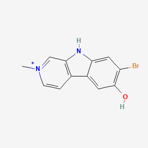 7-bromo-2-methyl-9H-pyrido[3,4-b]indol-2-ium-6-ol