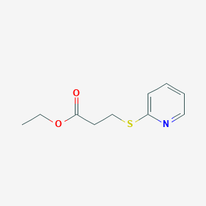 molecular formula C10H13NO2S B12039283 Propanoic acid, 3-(2-pyridinylthio)-, ethyl ester CAS No. 89407-42-1