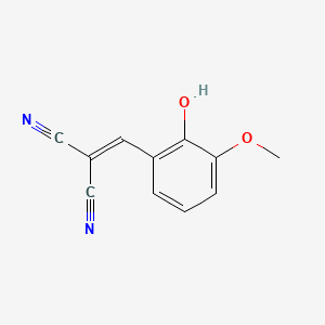 molecular formula C11H8N2O2 B12039436 Malononitrile, (2-hydroxy-3-methoxybenzylidene)- CAS No. 36938-01-9