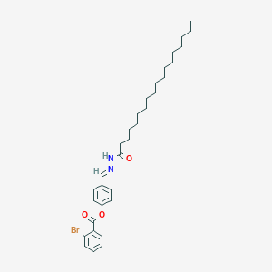 molecular formula C32H45BrN2O3 B12039443 [4-[(E)-(octadecanoylhydrazinylidene)methyl]phenyl] 2-bromobenzoate CAS No. 769152-02-5