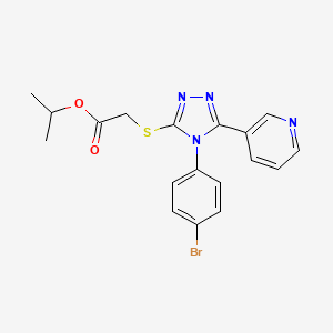 molecular formula C18H17BrN4O2S B12039460 propan-2-yl 2-[[4-(4-bromophenyl)-5-pyridin-3-yl-1,2,4-triazol-3-yl]sulfanyl]acetate CAS No. 740871-54-9