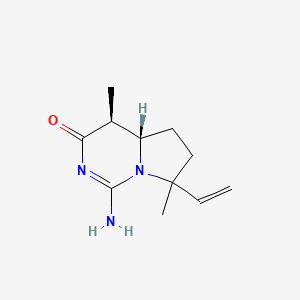 molecular formula C11H17N3O B1203950 (4S,4aS)-1-amino-7-ethenyl-4,7-dimethyl-4,4a,5,6-tetrahydropyrrolo[1,2-c]pyrimidin-3-one CAS No. 35471-10-4