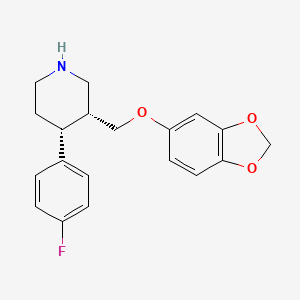 molecular formula C19H20FNO3 B12039529 Paroxetine, cis-(+)- CAS No. 105813-05-6