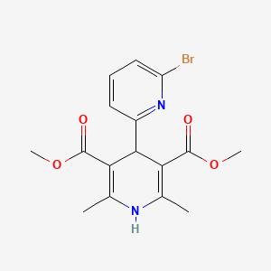 molecular formula C16H17BrN2O4 B12039572 Dimethyl 4-(6-bromopyridin-2-yl)-2,6-dimethyl-1,4-dihydropyridine-3,5-dicarboxylate 
