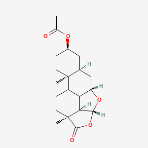 molecular formula C20H28O5 B1203969 3-Acetoxy-7,15-oxido-16-oxaandrostan-17-one CAS No. 84783-21-1