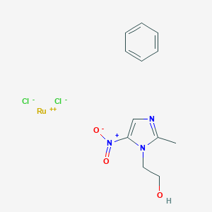 molecular formula C12H15Cl2N3O3Ru B120397 Ru-Metro CAS No. 142012-12-2