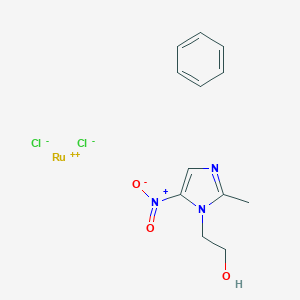 molecular formula C12H15Cl2N3O3Ru B120397 Ruthenium-metronidazole complex CAS No. 142012-12-2