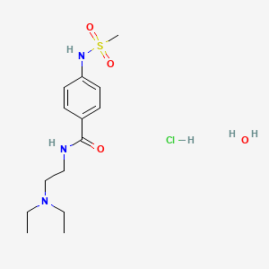 molecular formula C14H26ClN3O4S B12039769 Sematilide monohydrochloride monohydrate 