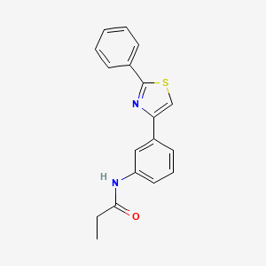 molecular formula C18H16N2OS B1203986 N-[3-(2-phenyl-1,3-thiazol-4-yl)phenyl]propanamide 