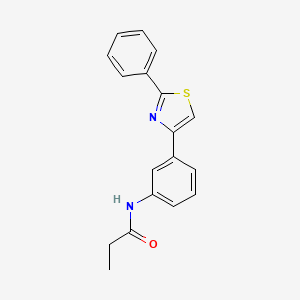 N-[3-(2-phenyl-4-thiazolyl)phenyl]propanamide