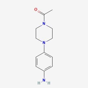 molecular formula C12H17N3O B1203987 1-[4-(4-Aminophenyl)piperazin-1-yl]ethanone CAS No. 92394-00-8