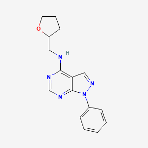 molecular formula C16H17N5O B1203988 N-(2-oxolanylmethyl)-1-phenyl-4-pyrazolo[3,4-d]pyrimidinamine 