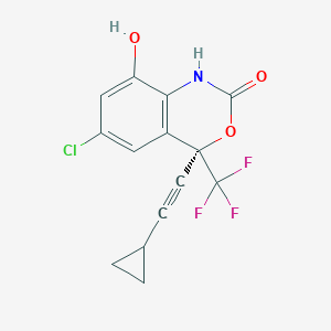 molecular formula C14H9ClF3NO3 B120399 ent-8-Hydroxy Efavirenz CAS No. 342621-26-5