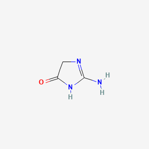 molecular formula C3H5N3O B1203995 2-Amino-1,5-dihydro-4H-imidazol-4-one CAS No. 503-86-6