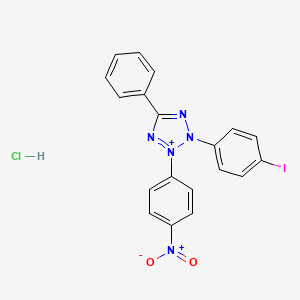molecular formula C19H14ClIN5O2+ B12039952 2-(4-iodophenyl)-3-(4-nitrophenyl)-5-phenyltetrazol-3-ium;hydrochloride 