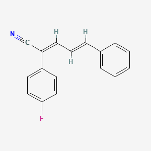 molecular formula C17H12FN B12039963 2-(p-Fluorophenyl)-5-phenyl-2,4-pentadienenitrile CAS No. 125369-82-6