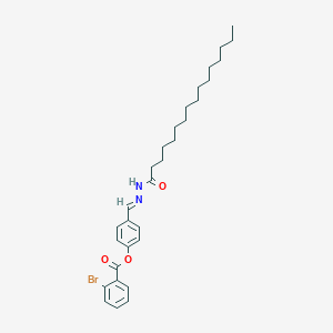 molecular formula C30H41BrN2O3 B12039998 4-(2-Palmitoylcarbohydrazonoyl)phenyl 2-bromobenzoate CAS No. 769151-66-8