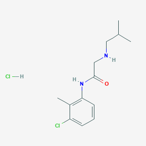 molecular formula C13H20Cl2N2O B012040 o-Acetotoluidide, 3'-chloro-2-isobutylamino-, hydrochloride CAS No. 109654-77-5