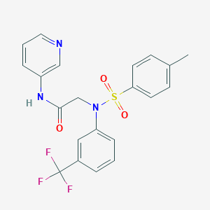 2-[N-(4-methylphenyl)sulfonyl-3-(trifluoromethyl)anilino]-N-pyridin-3-ylacetamide