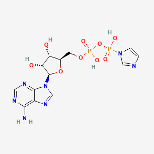 [[(2R,3S,4R,5R)-5-(6-aminopurin-9-yl)-3,4-dihydroxyoxolan-2-yl]methoxy-hydroxyphosphoryl]oxy-imidazol-1-ylphosphinic acid