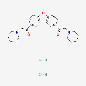 Bis(omega-piperidinylacetyl)dibenzofuran