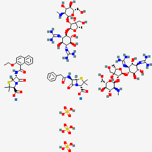 molecular formula C79H126N18Na2O45S5 B1204018 Nafpenzal CAS No. 78232-17-4