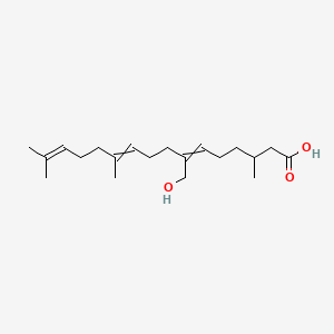 molecular formula C20H34O3 B1204023 7-(Hydroxymethyl)-3,11,15-trimethylhexadeca-6,10,14-trienoic acid 