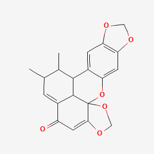 molecular formula C20H18O6 B1204028 Carpanone CAS No. 26430-30-8