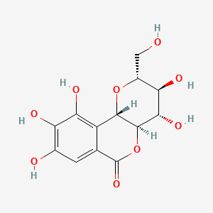 molecular formula C13H14O9 B1204036 (2R,3S,4S,4aR,10bS)-3,4,8,9,10-五羟基-2-(羟甲基)-3,4,4a,10b-四氢-2H-吡喃并[3,2-c]异色酮-6-酮 CAS No. 79595-97-4