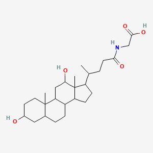 2-[[4-(3,12-dihydroxy-10,13-dimethyl-2,3,4,5,6,7,8,9,11,12,14,15,16,17-tetradecahydro-1H-cyclopenta[a]phenanthren-17-yl)-1-oxopentyl]amino]acetic acid